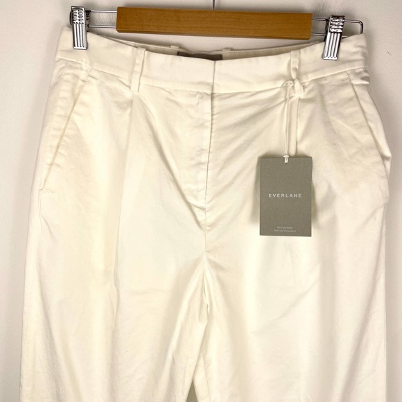 Everlane The Slouchy Cropped Chino Pant In Off White Size 2 New - Picture 4 of 15